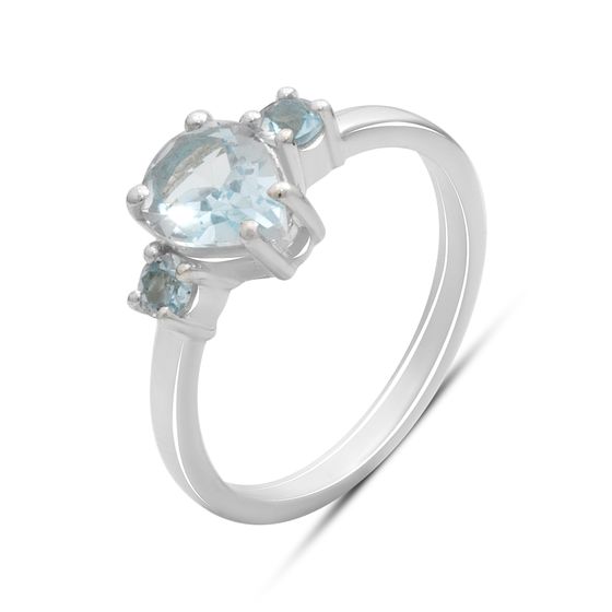 Серебряное кольцо с топазом 1.508ct