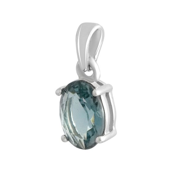 Серебряная подвеска с топазом Лондон Блю 0.815ct