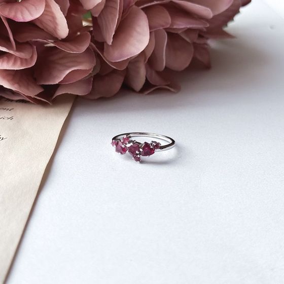 Серебряное кольцо с рубином 1.188ct
