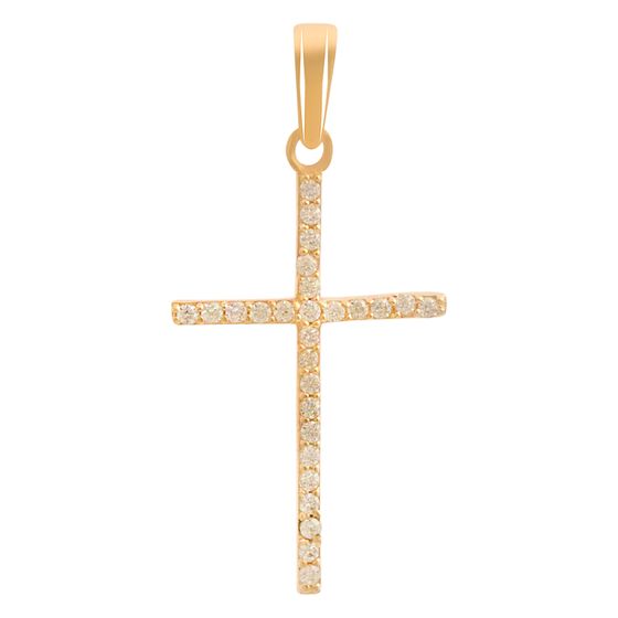 Золотая подвеска с фианитами 0.27ct