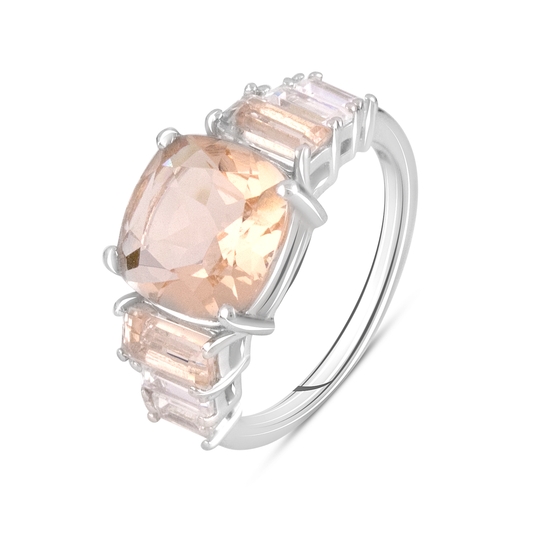 Серебряное кольцо с морганитом nano 5.063ct