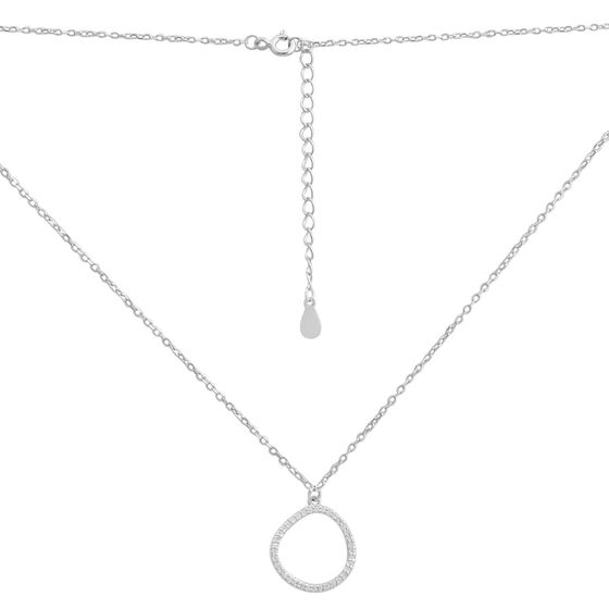 Серебряное колье с фианитами