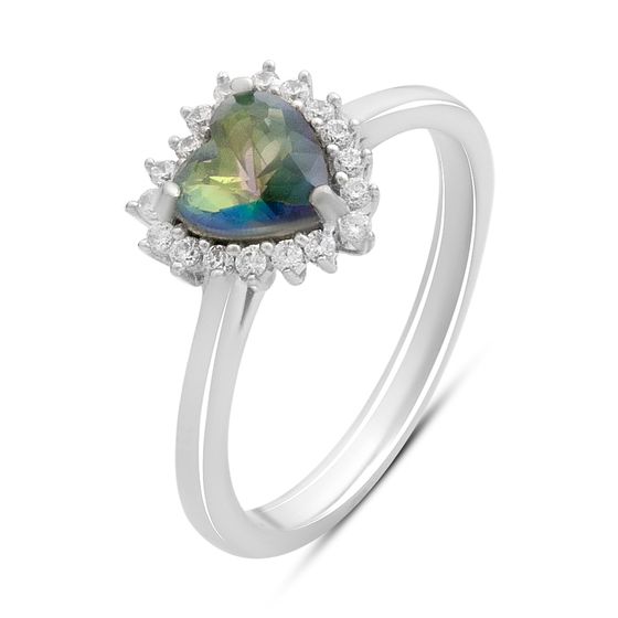 Серебряное кольцо с мистик топазом 0.82ct