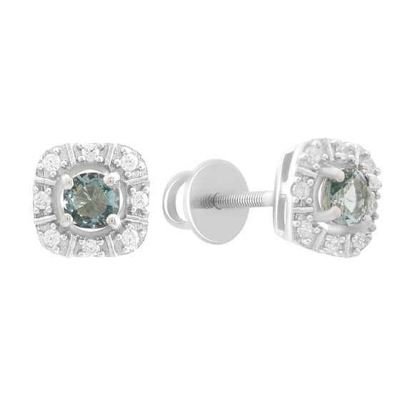 Серебряные серьги с топазом Лондон Блю 0.69ct