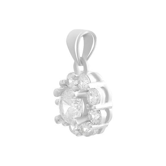 Серебряная подвеска с фианитами