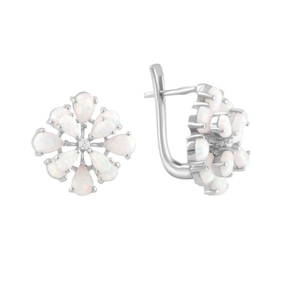 Серебряные серьги с опалом 3.953ct