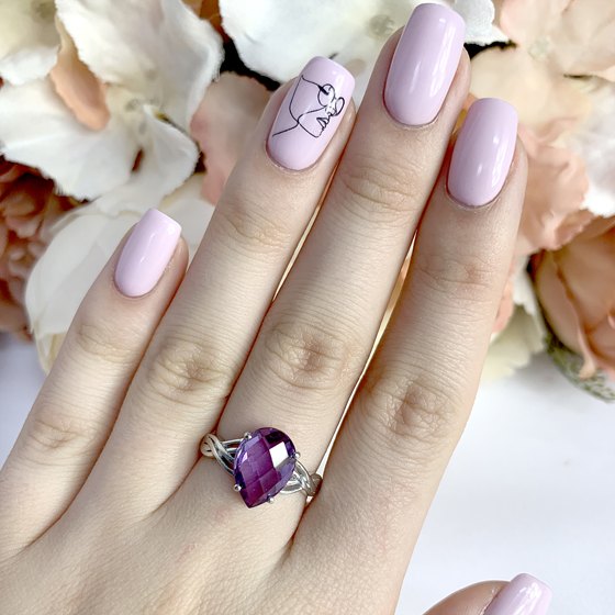 Серебряное кольцо с александритом 4.538ct