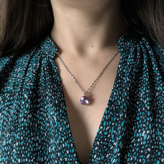 Серебряная подвеска с фианитами