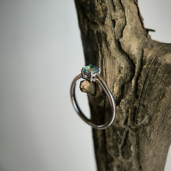 Серебряное кольцо с мистик топазом 0.375ct