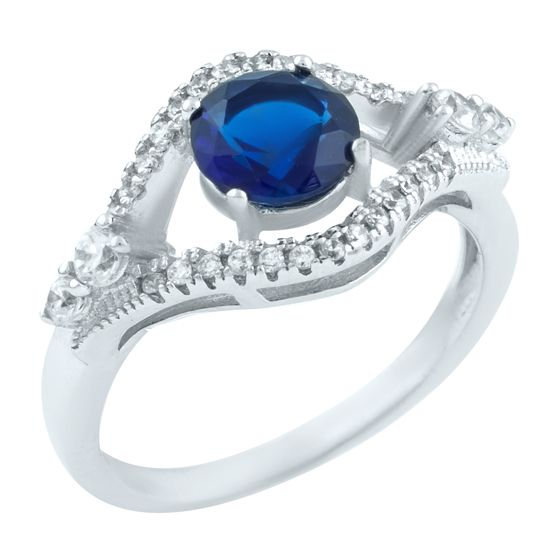 Серебряное кольцо с фианитами