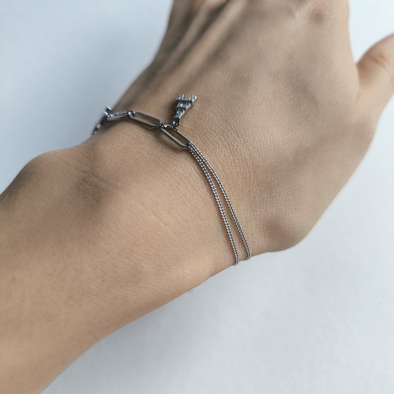 Серебряный браслет с фианитами