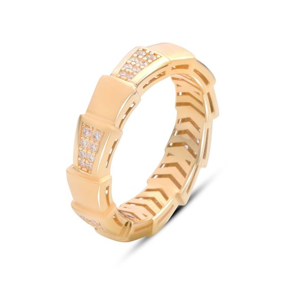 Золотое кольцо с фианитами 0.56ct