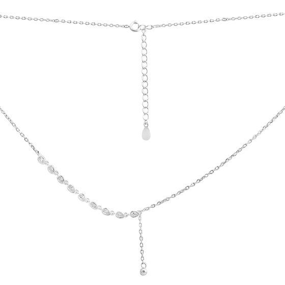 Серебряное колье с фианитами