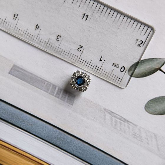 Серебряная подвеска с сапфиром nano 0.312ct