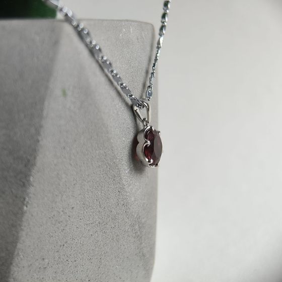 Серебряная подвеска с гранатом nano 1.975ct