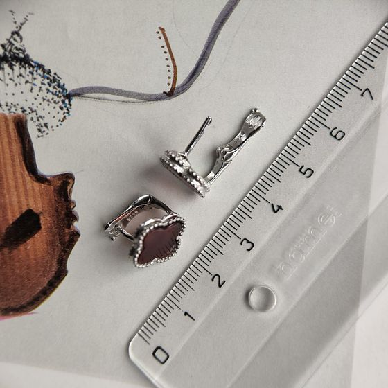 Серебряные серьги с агатом