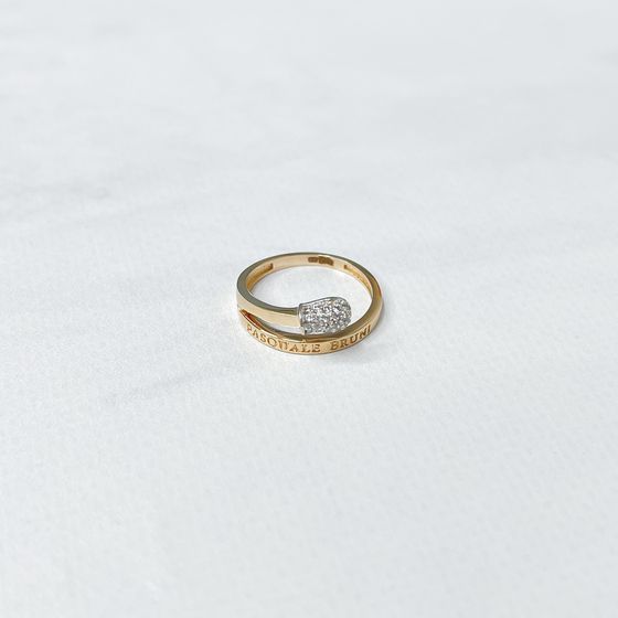 Золотое кольцо с фианитами 0.25ct