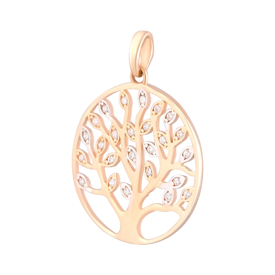 Золотая подвеска с фианитами 0.25ct