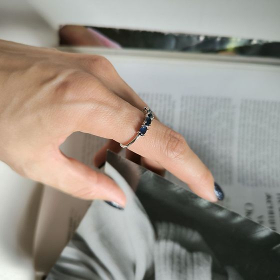 Серебряное кольцо с сапфиром 1.15ct