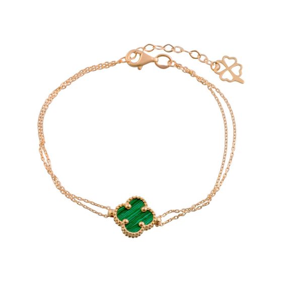 Золотой браслет с малахитом