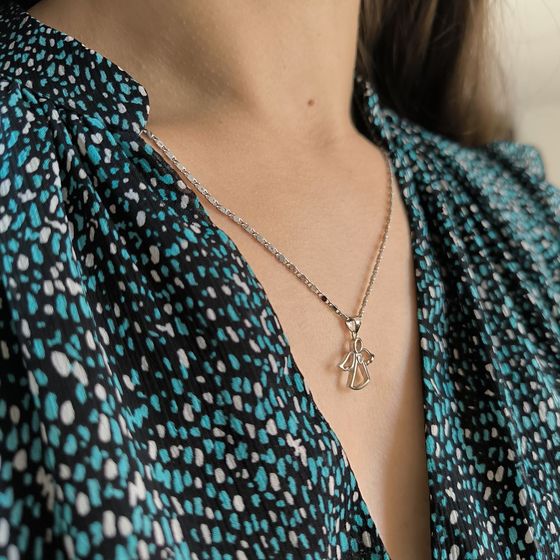 Серебряная подвеска с фианитами