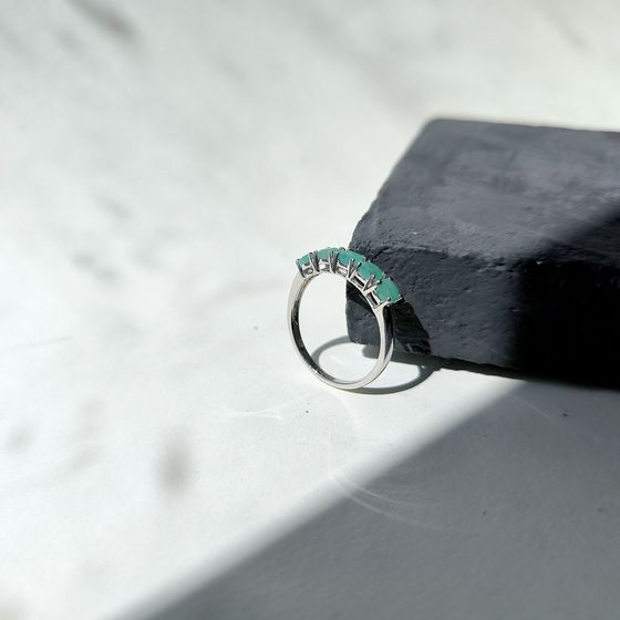 Серебряное кольцо с изумрудом 1.19ct