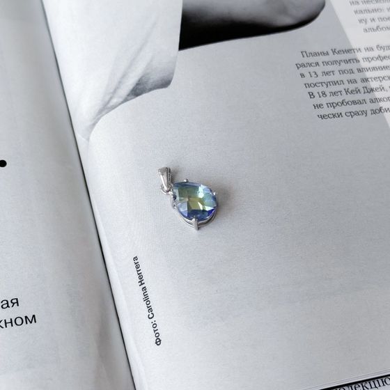 Серебряная подвеска с мистик топазом 2.517ct