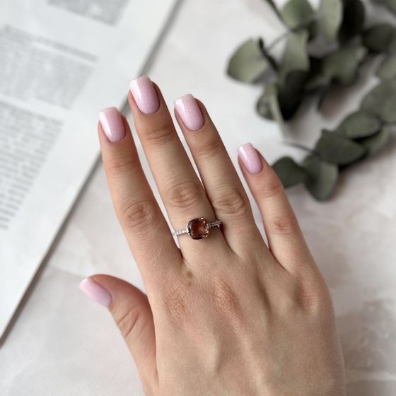 Серебряное кольцо с султанитом 3.04ct
