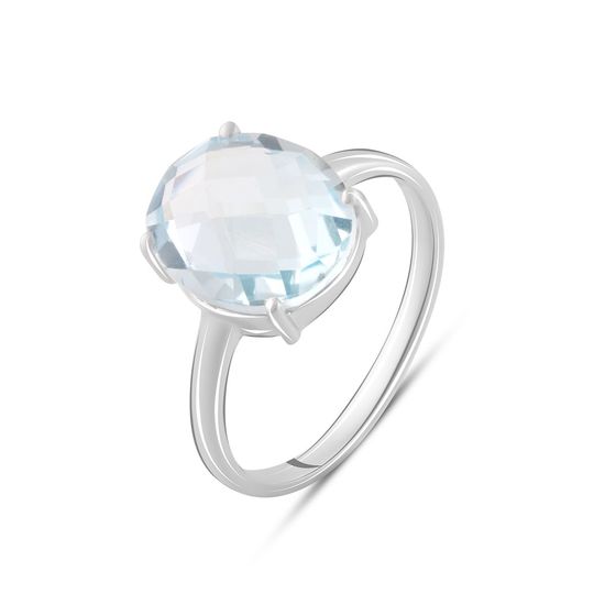 Серебряное кольцо с топазом 5.358ct