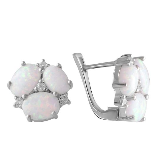 Серебряные серьги с опалом 2.929ct