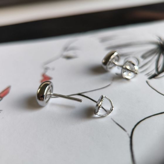 Серебряные серьги без камней