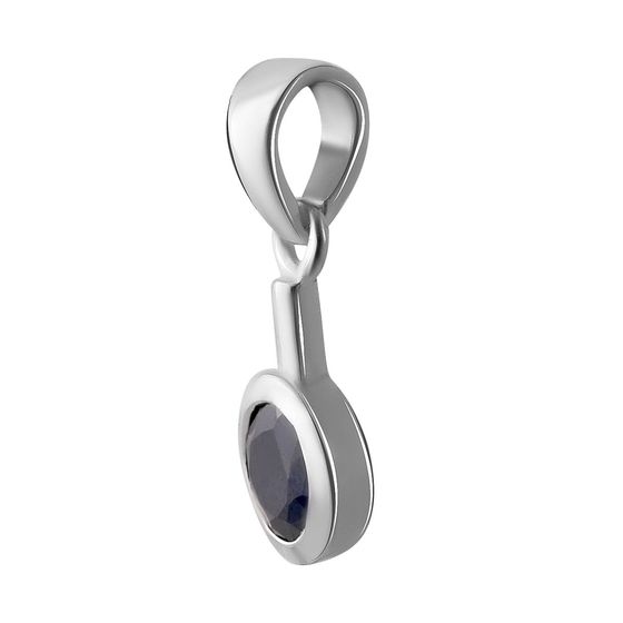 Серебряная подвеска с сапфиром 1.07ct