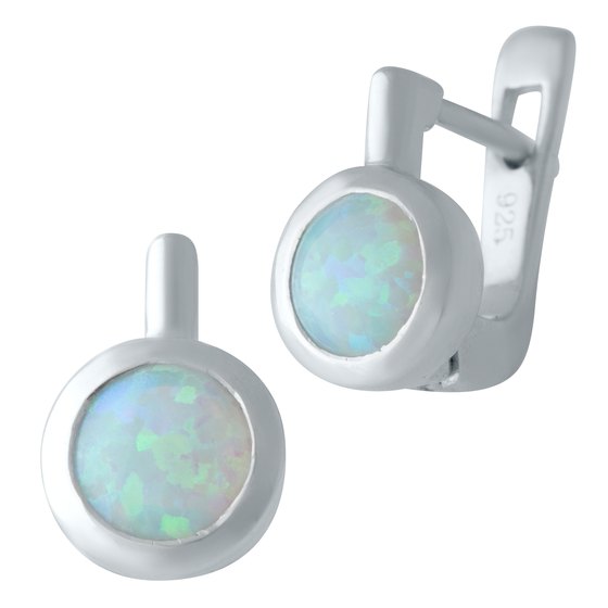 Серебряные серьги с опалом 0.65ct