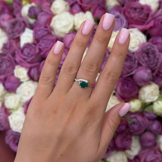 Серебряное кольцо с агатом 1.367ct