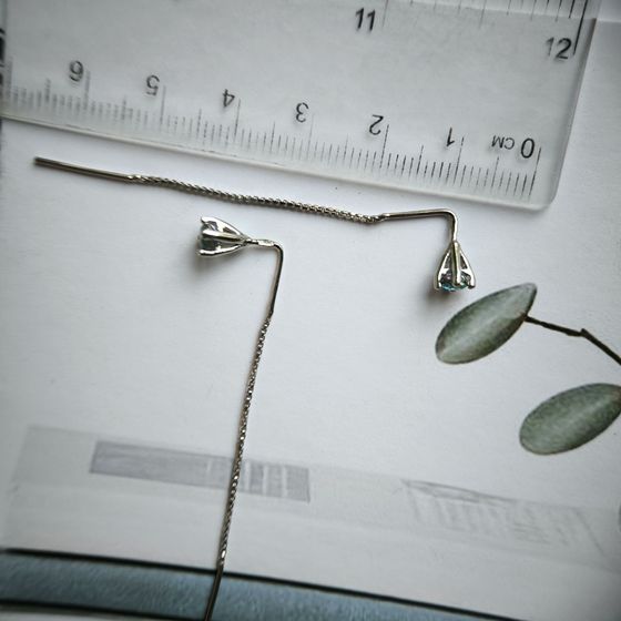 Серебряные серьги с мистик топазом 0.38ct