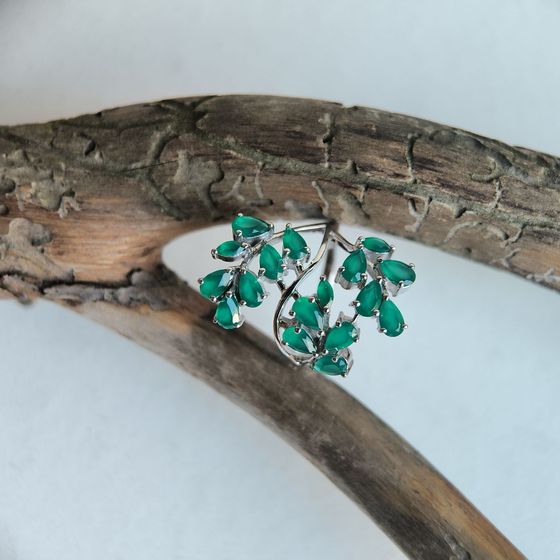 Серебряное кольцо с агатом 3.038ct