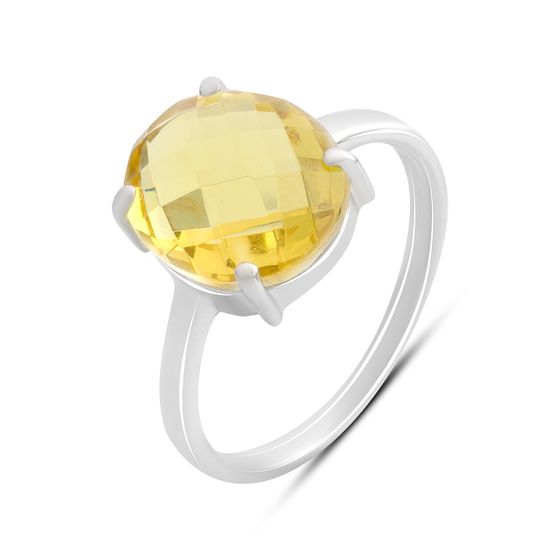 Серебряное кольцо с цитрином nano