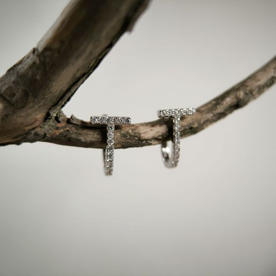 Серебряные серьги с фианитами