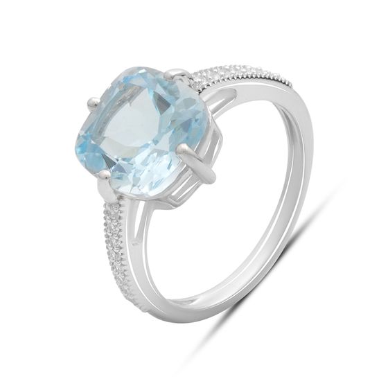 Серебряное кольцо с топазом 5.29ct