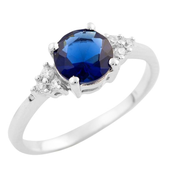 Серебряное кольцо с сапфиром nano