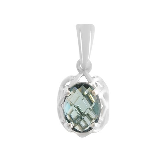 Серебряная подвеска с топазом Лондон Блю 0.917ct