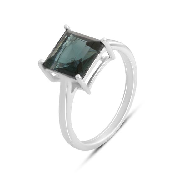 Серебряное кольцо с топазом Лондон Блю 1.975ct