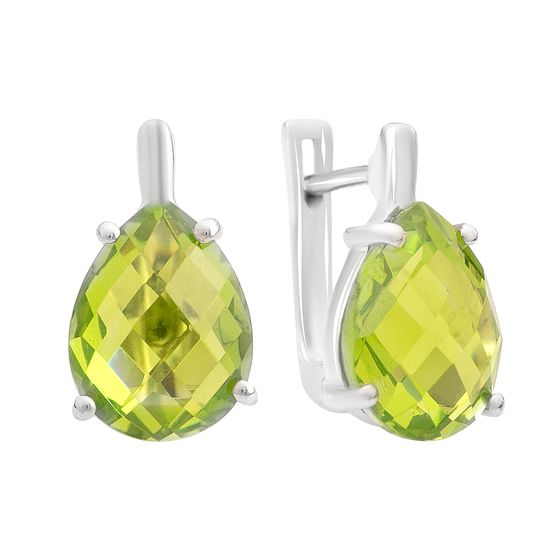 Серебряные серьги с хризолітом 8.4ct