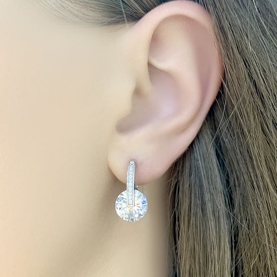 Серебряные серьги с фианитами