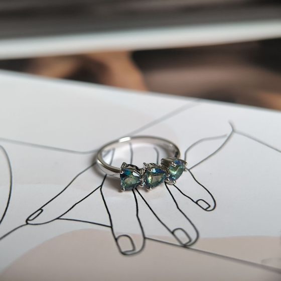 Серебряное кольцо с мистик топазом 1.175ct