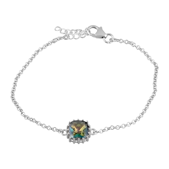 Серебряный браслет с мистик топазом 1.615ct