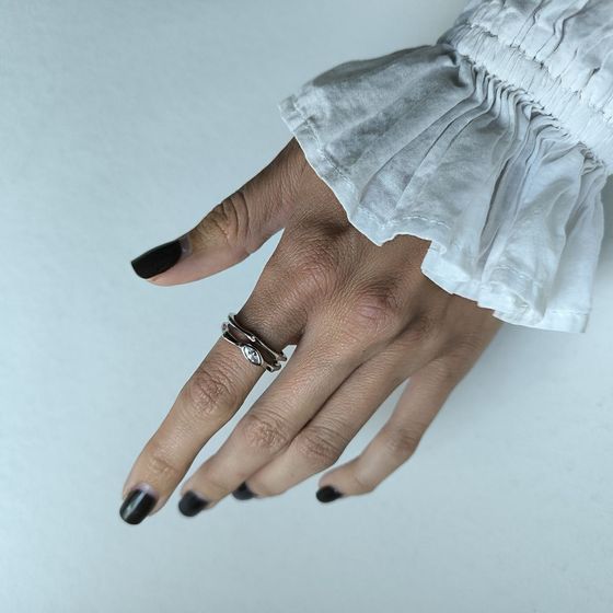 Серебряное кольцо с фианитами