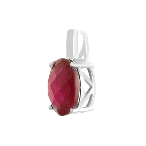 Серебряная подвеска с рубином 3.142ct