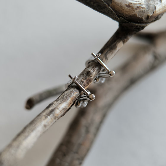 Серебряные серьги с фианитами