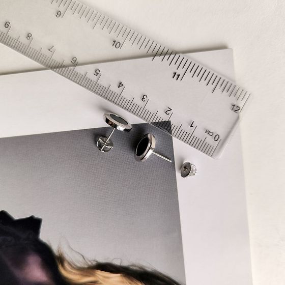 Серебряные серьги с ониксом